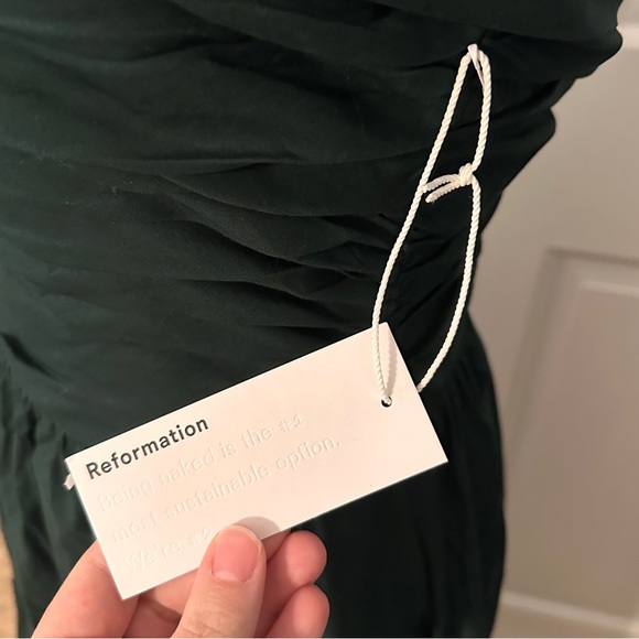 NWT Reformation Lissa Dress - Green - Picture 7 of 8